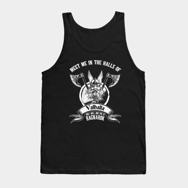 Odin or Wodan Valhalla Viking Warrior Ragnar Norse T-Shirt Tank Top by stearman